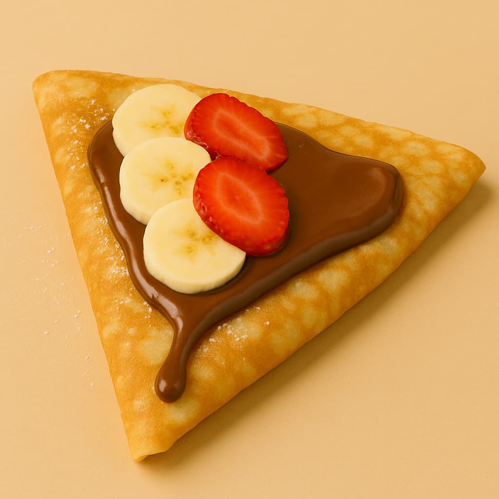 Crêpe Nocciolata Banane Fraise