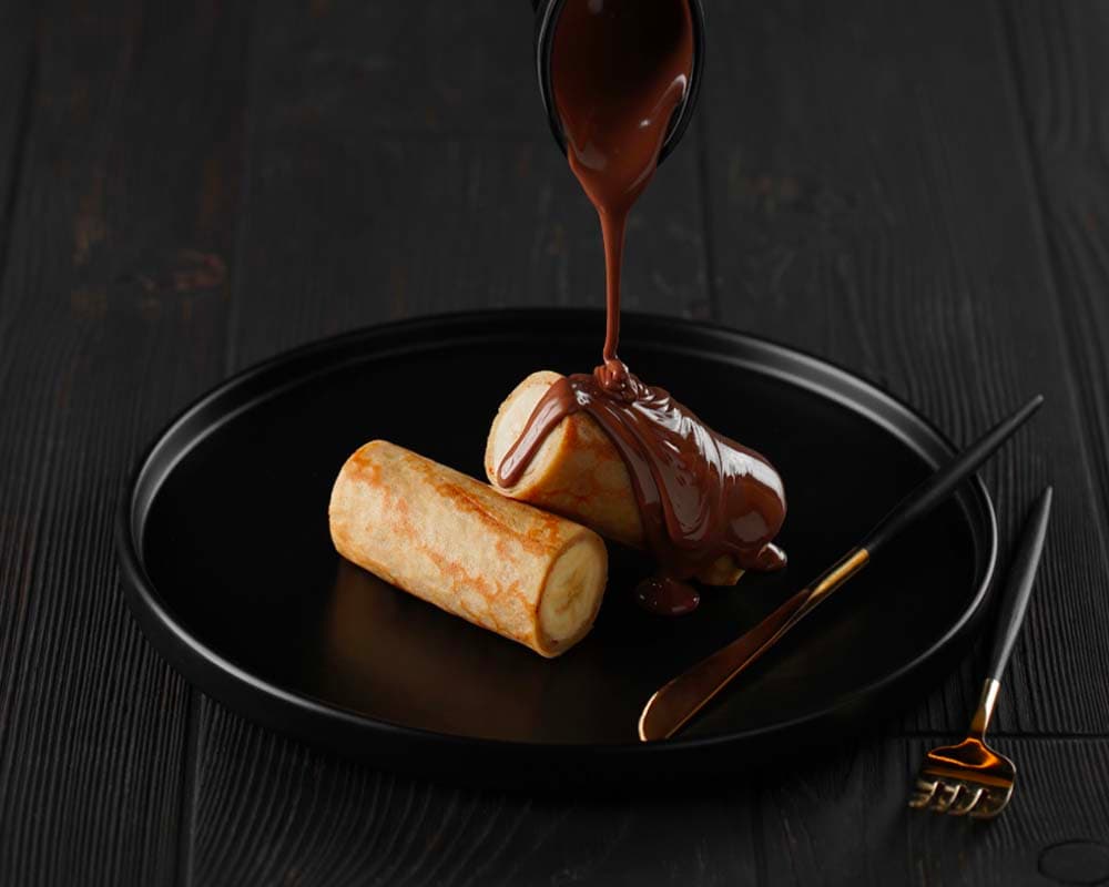 Crêpe roulée à la banane