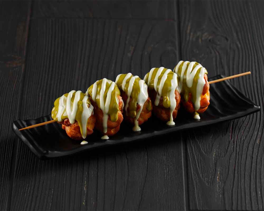 Brochettes de profiteroles à la pistache