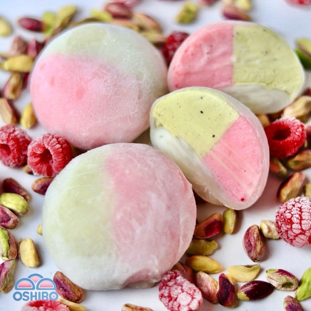 Mochi pistache framboise