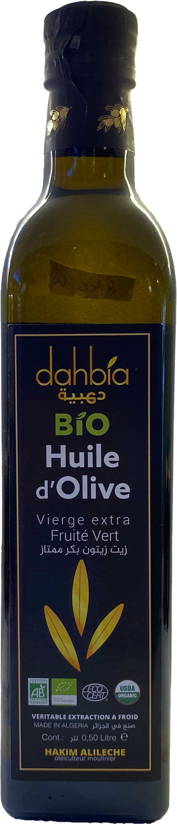 Huile Olive Vierge Extra Fruité Vert 500 ml