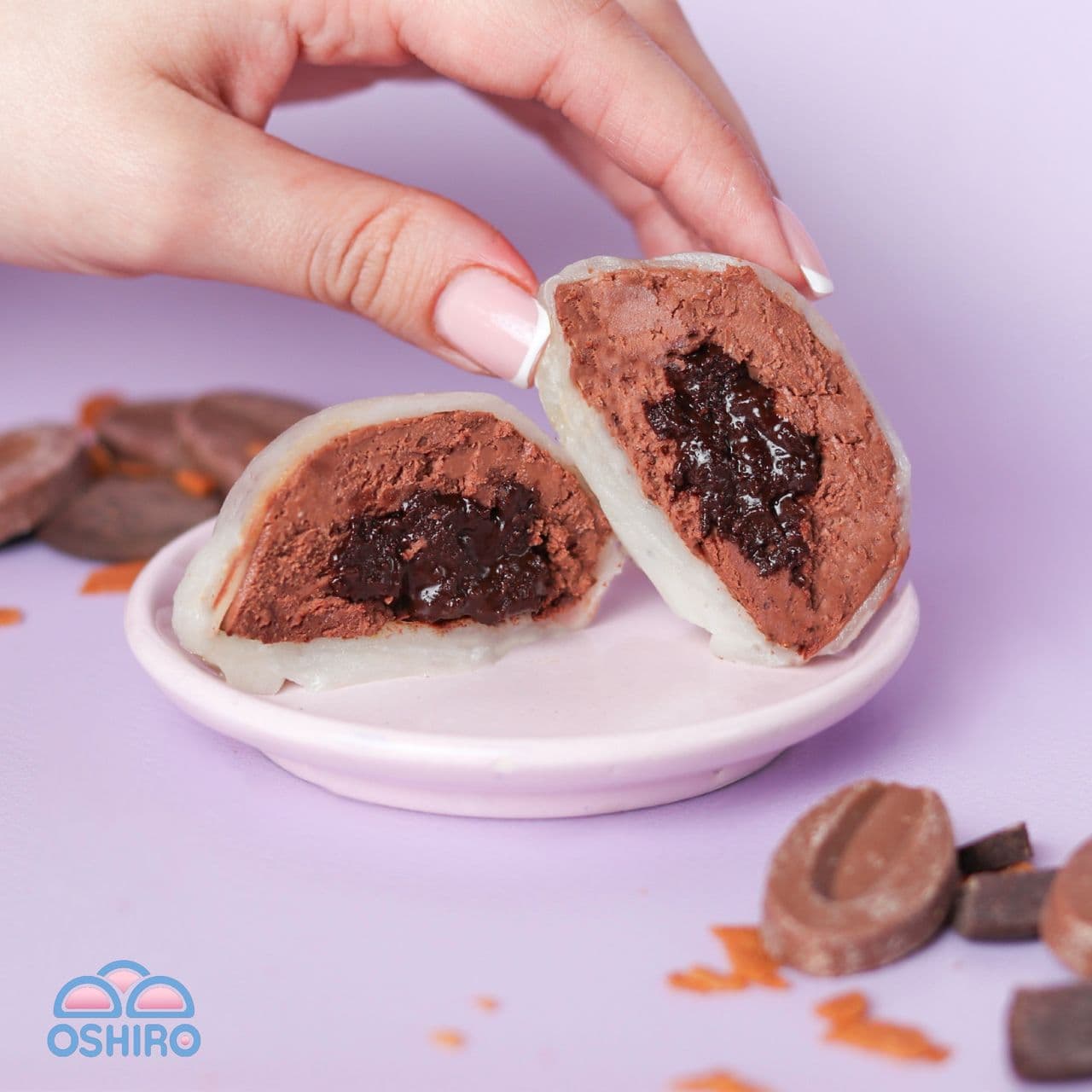 Mochi à la mousse chocolat noir croquant