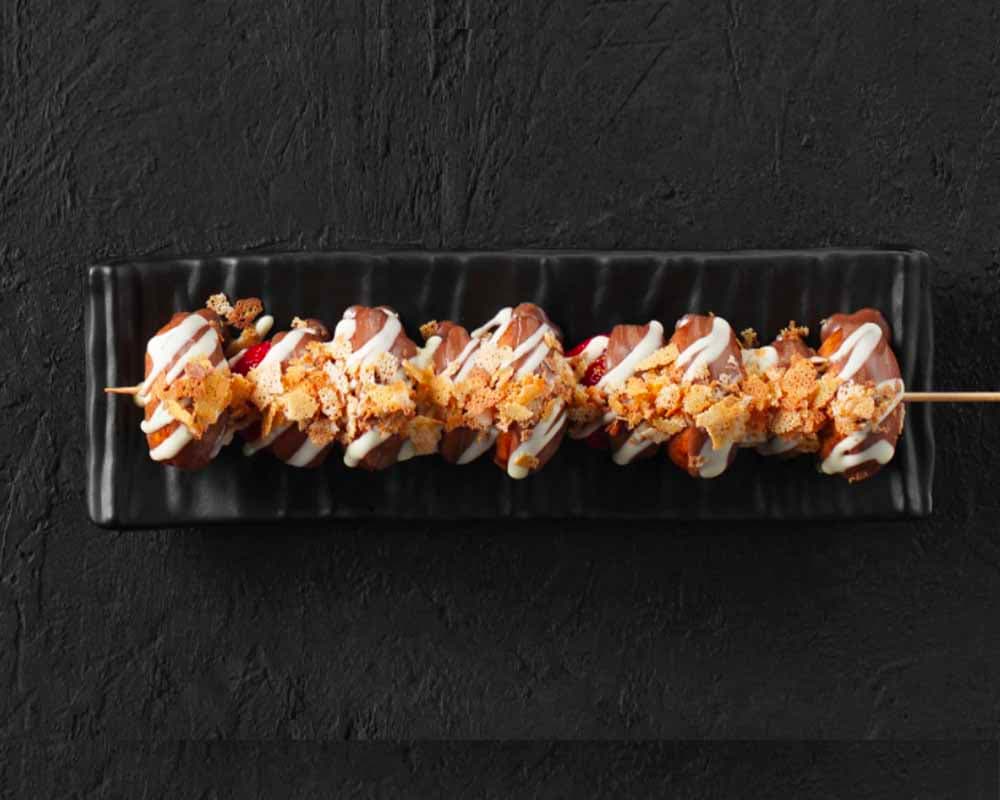 Brochettes de mini pancakes