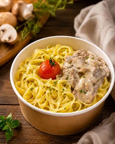 Tagliatelles à la crème fraîche 