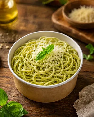 Spaghettis au pesto