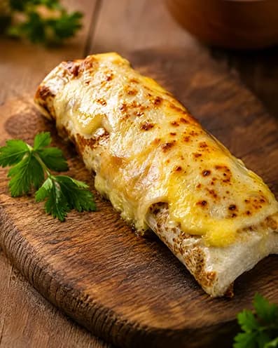 Tacos poulet gratiné