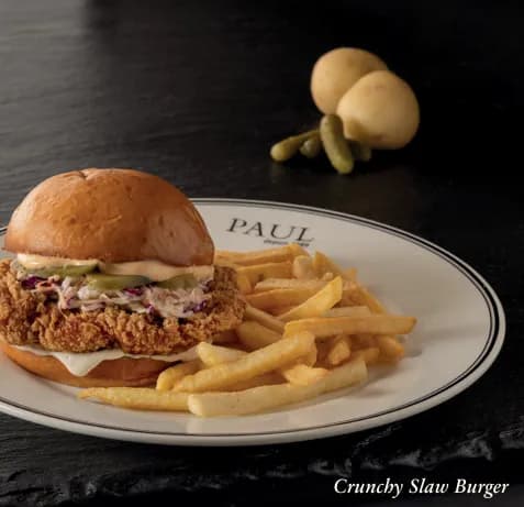 Crunchy slaw burger