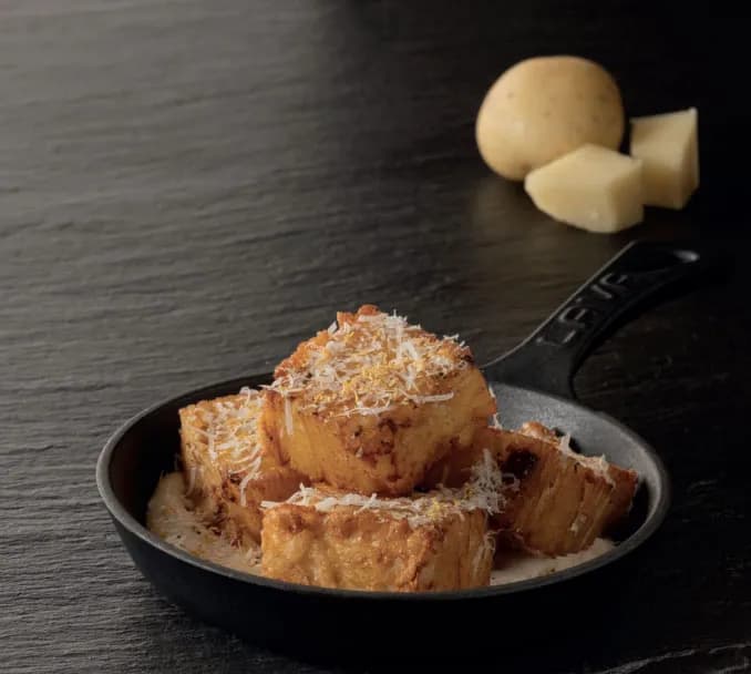 Potato pave au parmesan