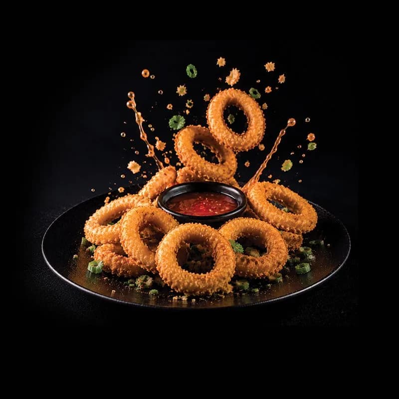 Golden Calamari Rings