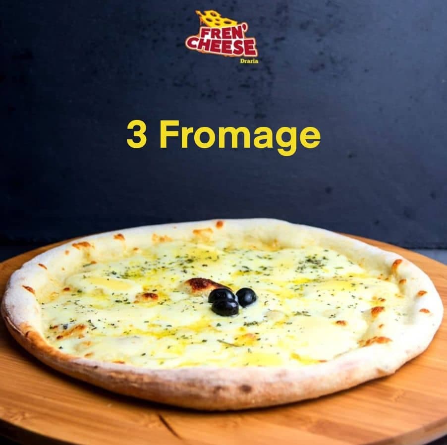 Pizza 3 fromages blanche