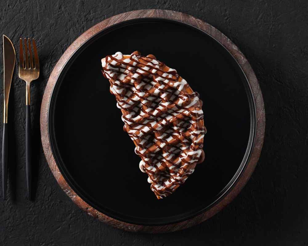 Gaufre aux trois chocolats