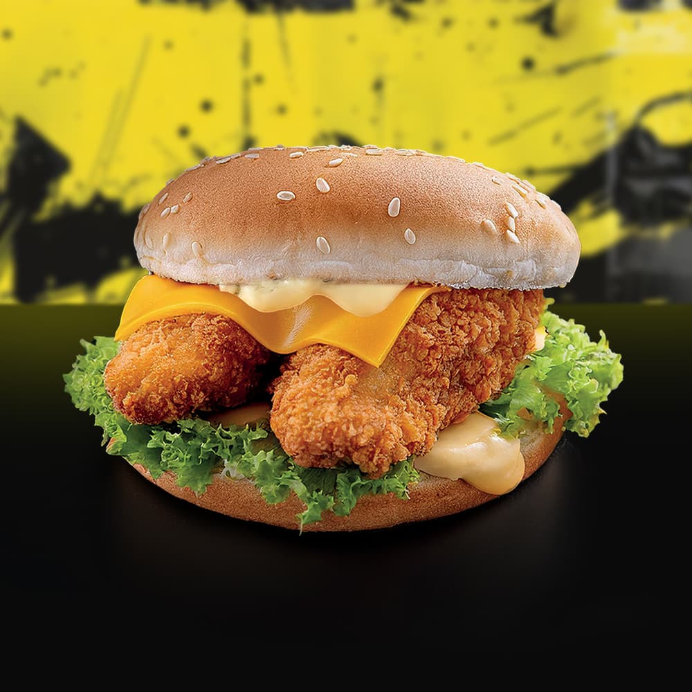 Pop chicken burger