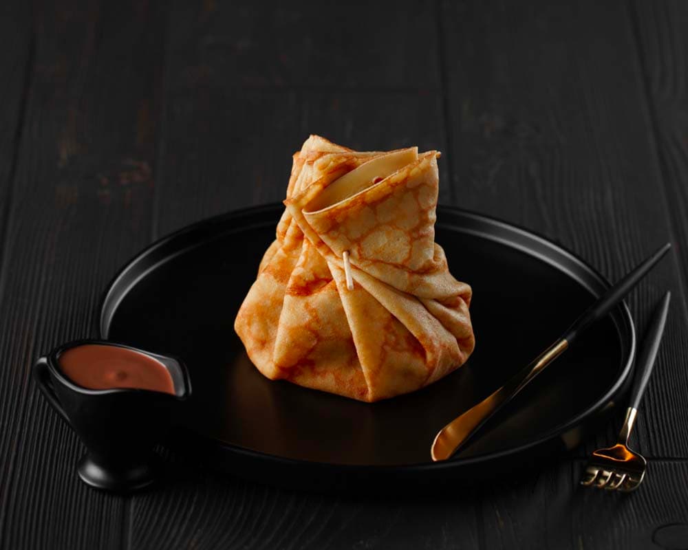 Crêpe aumônière à la cannelle