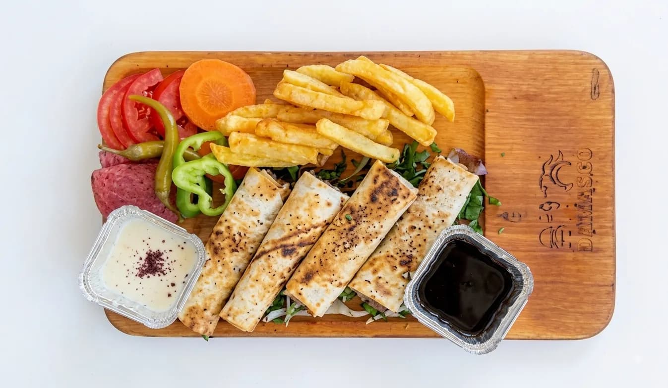 Plat tortilla viande