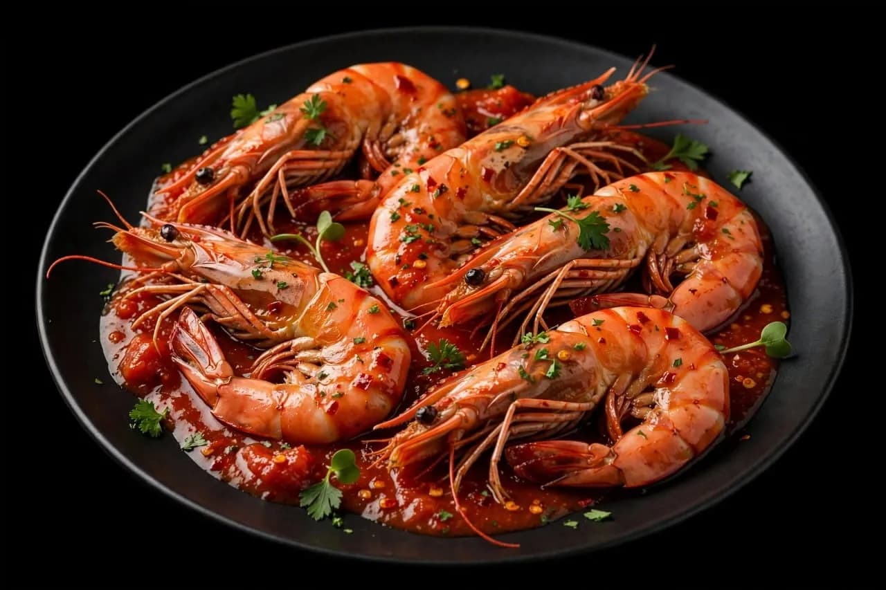Crevettes Royales en Sauce 1p