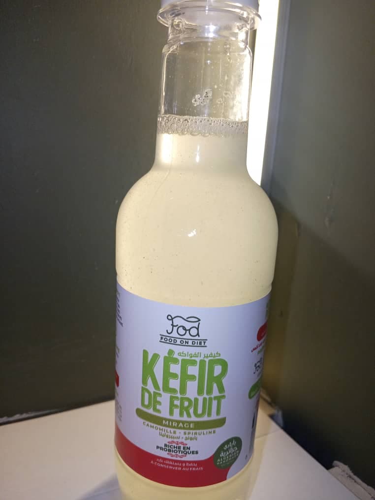 Kéfir de fruits nature 33cl au spiruline- camomille